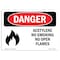 Signmission OSHA Danger Sign, 10" Height, 14" Width, Aluminum, Acetylene No Smoking No Open Flames, Landscape OS-DS-A-1014-L-1989 - alternate 1